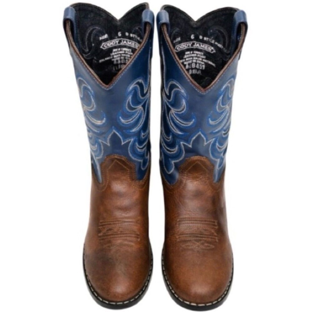 Cody James Brown & Blue Western Cowboy Boots Men’s Size 6D Leather Like New